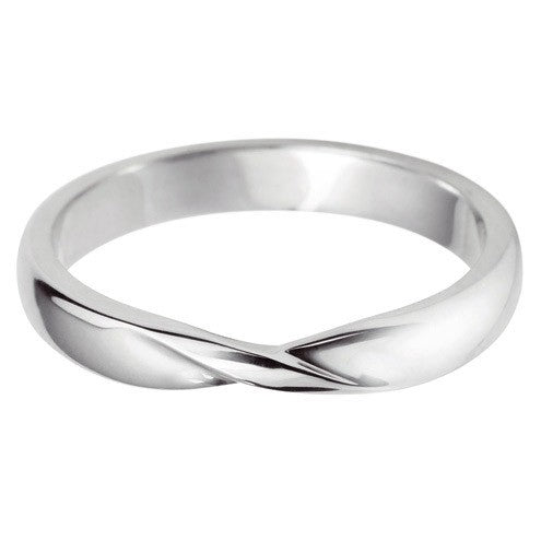 Ribbon twist shaped wedding ring. - Hamilton & Lewis Jewellery