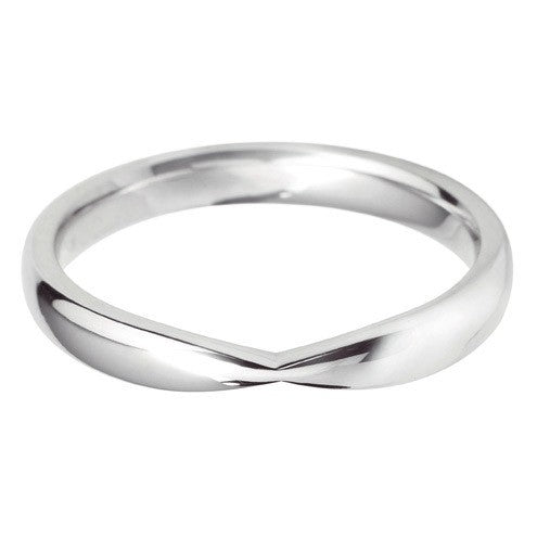 Bow inspired shaped wedding ring - Hamilton & Lewis Jewellery