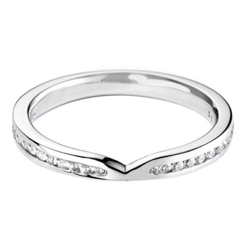 'V' Cut Shaped Wedding Ring - Hamilton & Lewis Jewellery