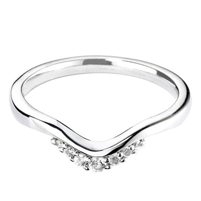 Tiara inspired shaped wedding ring Hamilton and Lewis Jewellery