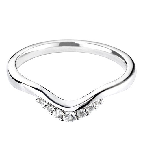 Tiara inspired shaped wedding ring - Hamilton & Lewis Jewellery