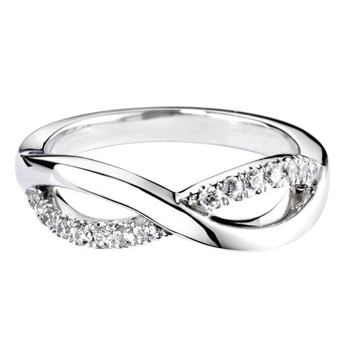 Infinity inspired shaped wedding ring - Hamilton & Lewis Jewellery