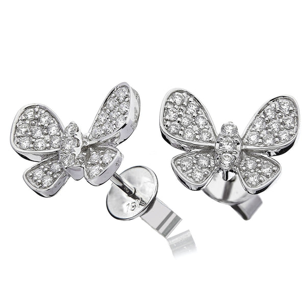 Butterfly Cluster Earring Set 0.50ct - Hamilton & Lewis Jewellery