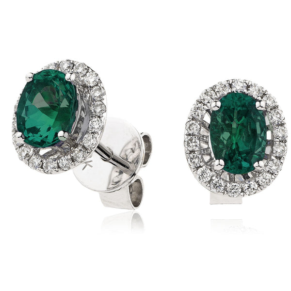Emerald Earrings 1.00ct - Hamilton & Lewis Jewellery