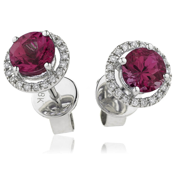 Diamond & Ruby Earrings 1.25ct - Hamilton & Lewis Jewellery