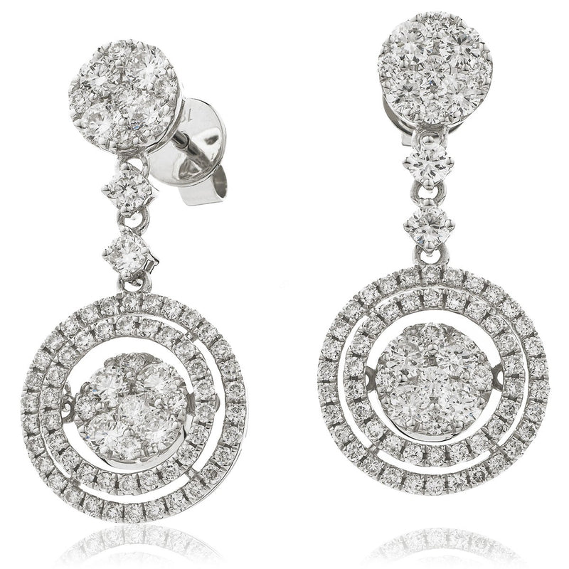 Diamond Movable Earring Set 2.25ct - Hamilton & Lewis Jewellery