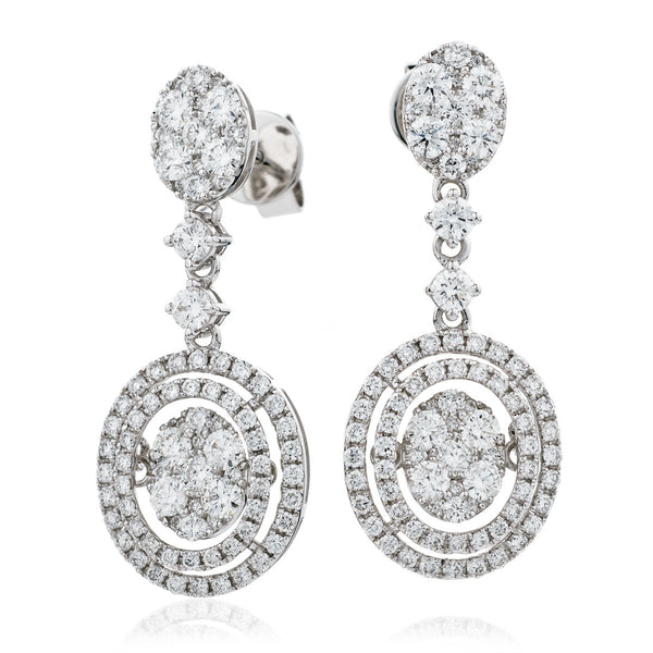 Diamond Movable Earring Set 1.90ct - Hamilton & Lewis Jewellery