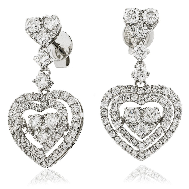 Diamond Movable Earring Set 1.85ct - Hamilton & Lewis Jewellery