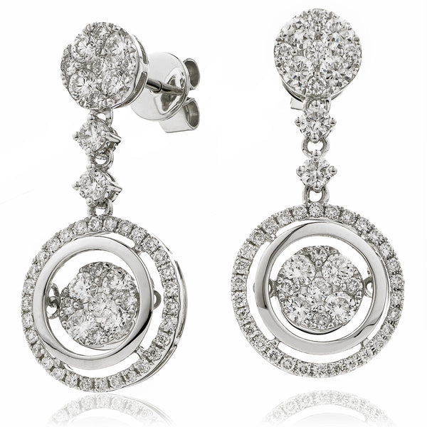 Diamond Movable Earring Set 1.85ct - Hamilton & Lewis Jewellery
