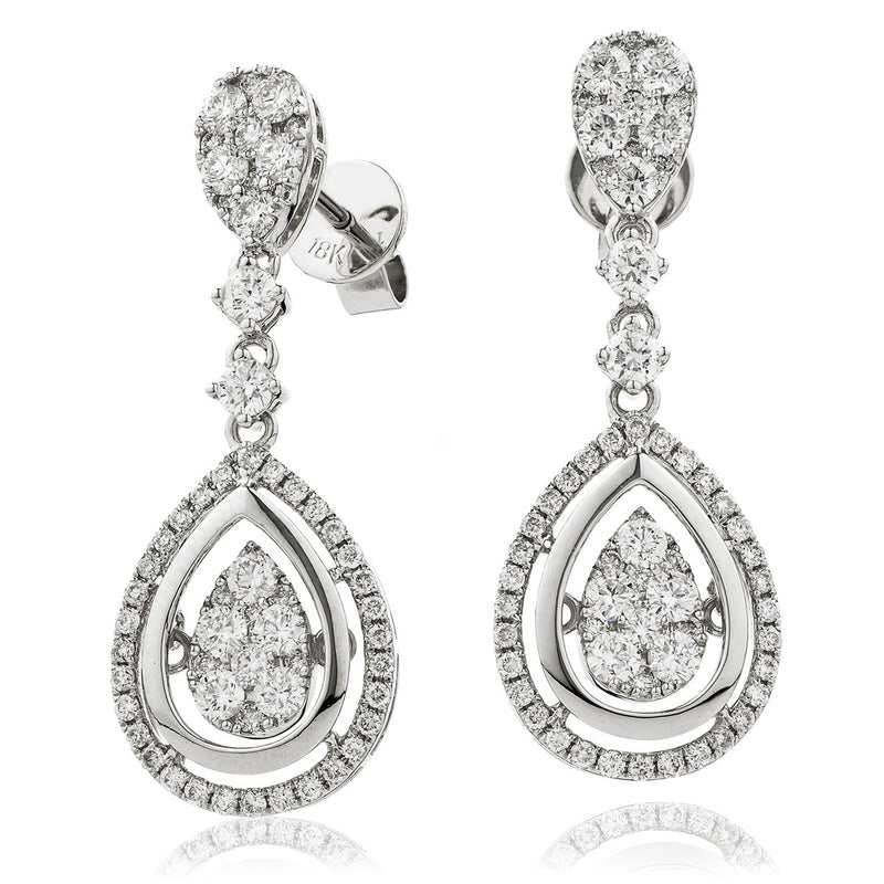 Diamond Movable Earring Set 1.60ct - Hamilton & Lewis Jewellery