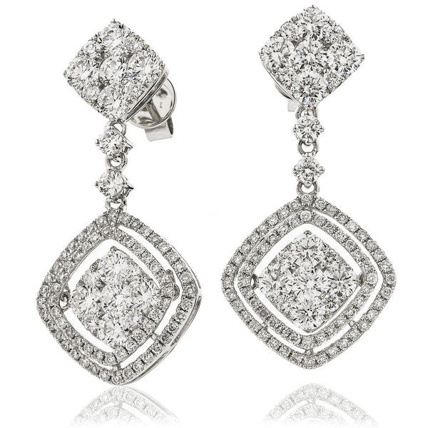 Diamond Movable Earring Set 3.80ct - Hamilton & Lewis Jewellery