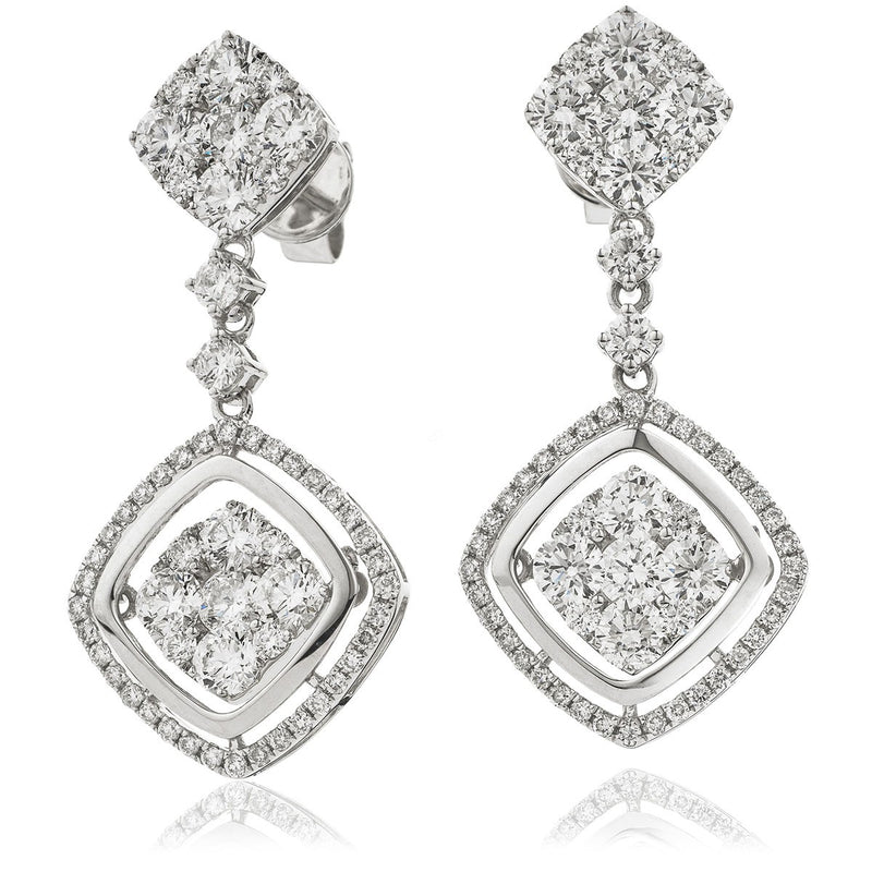 Diamond Movable Earring Set 3.30ct - Hamilton & Lewis Jewellery