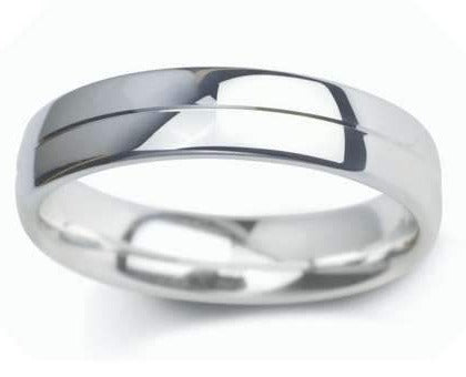 4mm Mens Ring with F08 finish - Hamilton & Lewis Jewellery