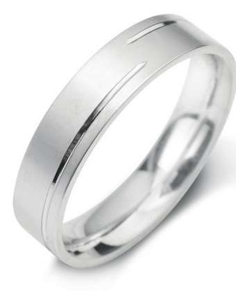4mm Mens Ring with F16 finish - Hamilton & Lewis Jewellery