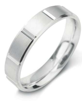 4mm Mens Ring with F17 finish - Hamilton & Lewis Jewellery