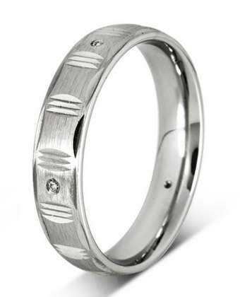 4mm Mens Ring with F36 finish - Hamilton & Lewis Jewellery