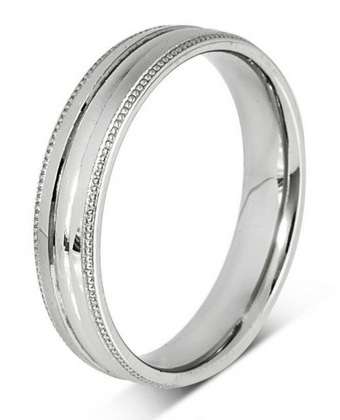 5mm Mens Ring with F44 finish - Hamilton & Lewis Jewellery
