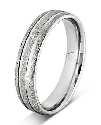 4mm Mens Ring with F45 finish - Hamilton & Lewis Jewellery