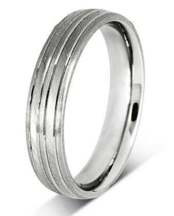 4mm Mens Ring with F51 finish - Hamilton & Lewis Jewellery