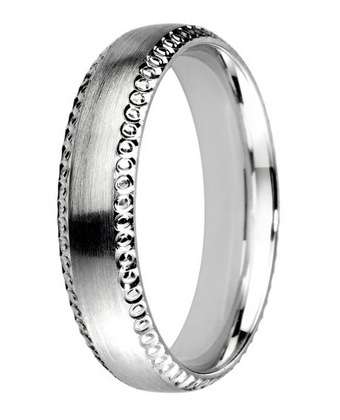 5mm Mens Ring with F61 finish - Hamilton & Lewis Jewellery