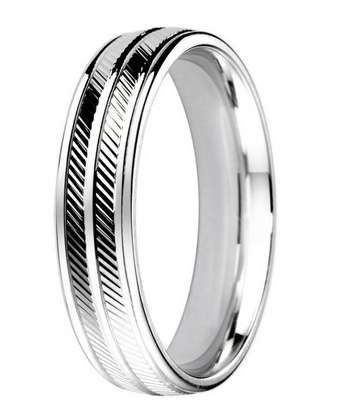 5mm Mens Ring with F63 finish - Hamilton & Lewis Jewellery