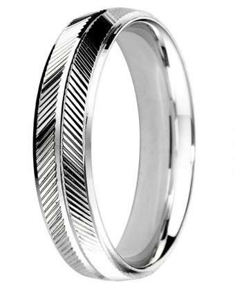 5mm Mens Ring with F64 finish - Hamilton & Lewis Jewellery