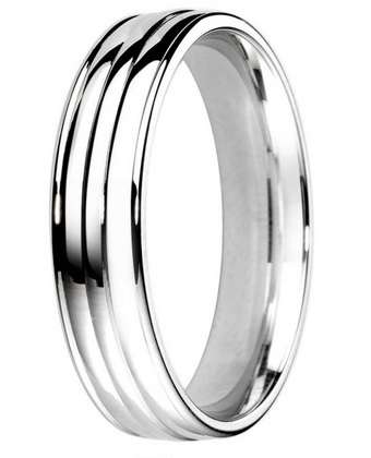 5mm Mens Ring with F65 finish - Hamilton & Lewis Jewellery