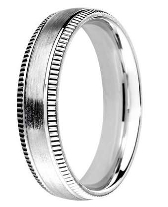 5mm Mens Ring with F67 finish - Hamilton & Lewis Jewellery