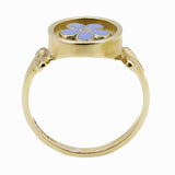 9ct Yellow Gold Forget Me Not Masonic Ring - Hamilton & Lewis Jewellery