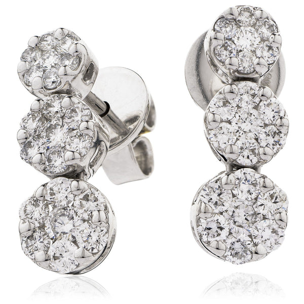 Diamond Drop Earring Set 1.20ct - Hamilton & Lewis Jewellery