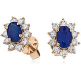 Diamond & Blue Sapphire Earring Set 1.60ct - 3.20ct - Hamilton & Lewis Jewellery