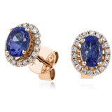 Diamond & Blue Sapphire Earrings 0.90ct - Hamilton & Lewis Jewellery