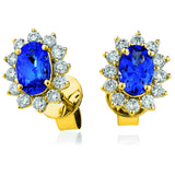 Diamond & Blue Sapphire Earring Set 1.60ct - 2.55ct - Hamilton & Lewis Jewellery