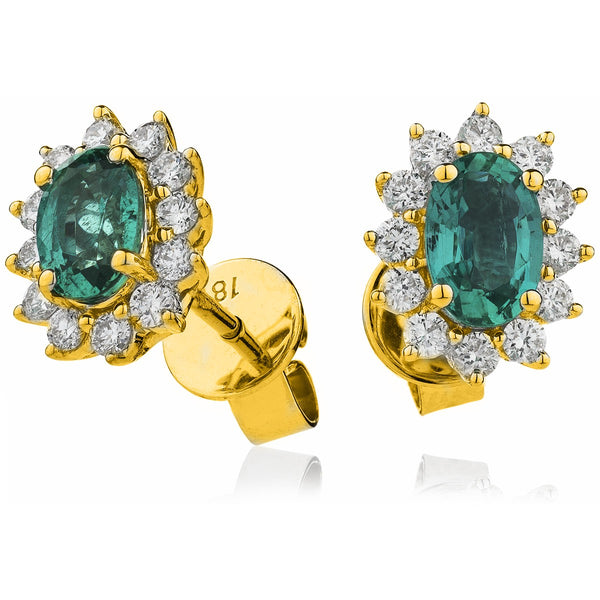 Emerald Earring Set 1.40ct - 2.00ct - Hamilton & Lewis Jewellery