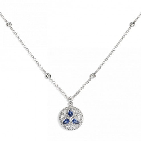 Mandala Necklace- Blue Sapphire 1.14ct - Hamilton & Lewis Jewellery