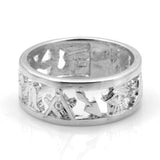 Masonic Wedding Ring in Solid 925 Silver - Hamilton & Lewis Jewellery