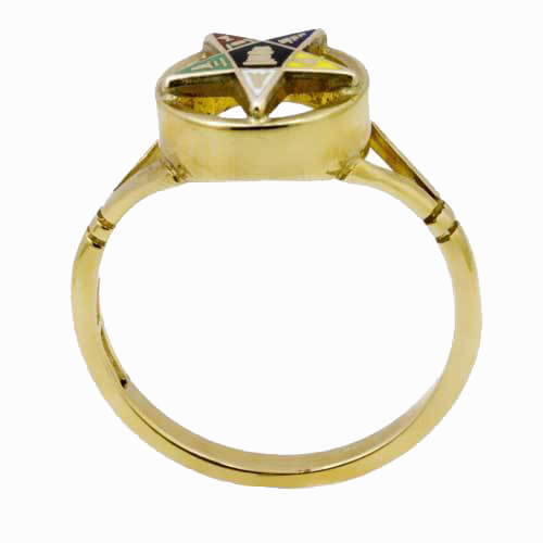 9ct Yellow Gold Order of the Eastern Star Masonic Ring - Hamilton & Lewis Jewellery