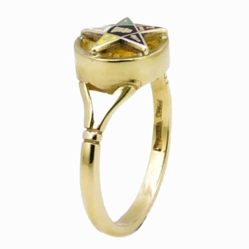 9ct Yellow Gold Order of the Eastern Star Masonic Ring - Hamilton & Lewis Jewellery