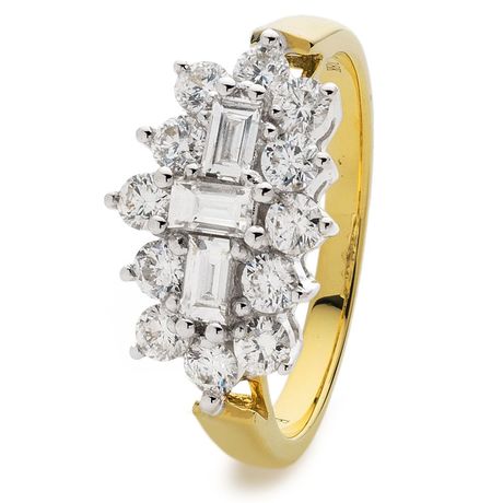 Classic Boat Cluster Ring 0.50ct - 2.00ct - Hamilton & Lewis Jewellery
