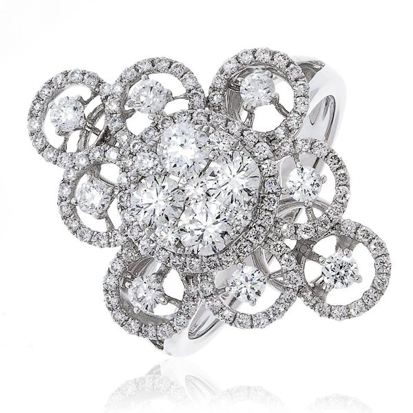 Classic Cocktail Cluster Ring 1.35ct - Hamilton & Lewis Jewellery