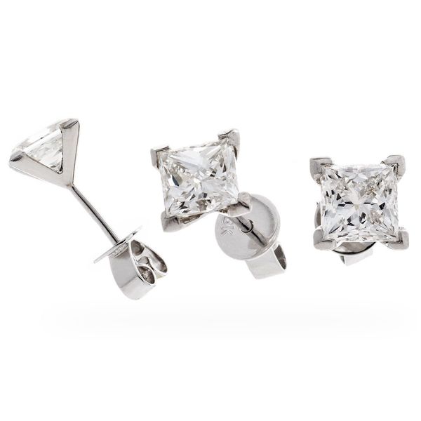 Solitaire Four Claw Earring Set 0.25ct - 2.00ct - Hamilton & Lewis Jewellery
