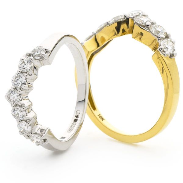 Wishbone Shaped Wedding Ring 0.25ct - 1.00ct - Hamilton & Lewis Jewellery