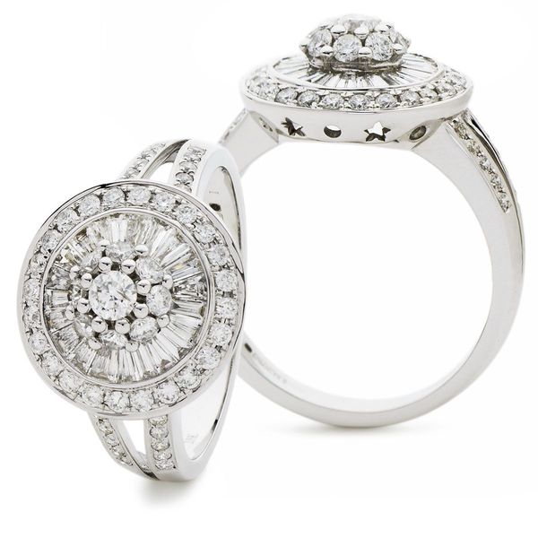 Classic Cocktail Cluster Ring 1.00ct - Hamilton & Lewis Jewellery