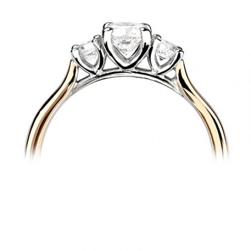 Four-Claw Round Three-Stone Ring 0.37ct - 0.93ct - Hamilton & Lewis Jewellery