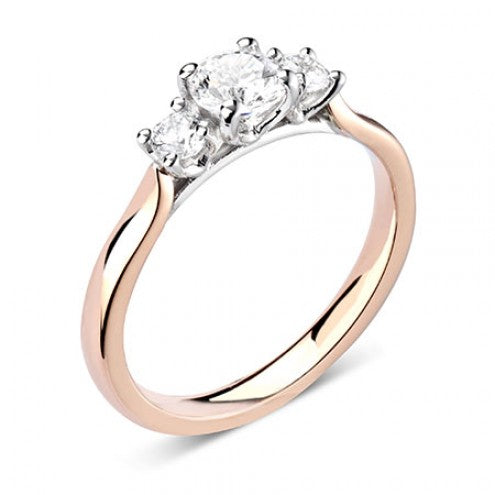 Four-Claw Round Three-Stone Ring 0.37ct - 0.93ct - Hamilton & Lewis Jewellery