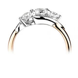 Claw-Set Round Three-Stone Ring 0.77ct - 1.45ct - Hamilton & Lewis Jewellery