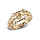 Triple row bubble ring 0.44ct - Hamilton & Lewis Jewellery