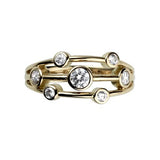 Triple row bubble ring 0.44ct - Hamilton & Lewis Jewellery