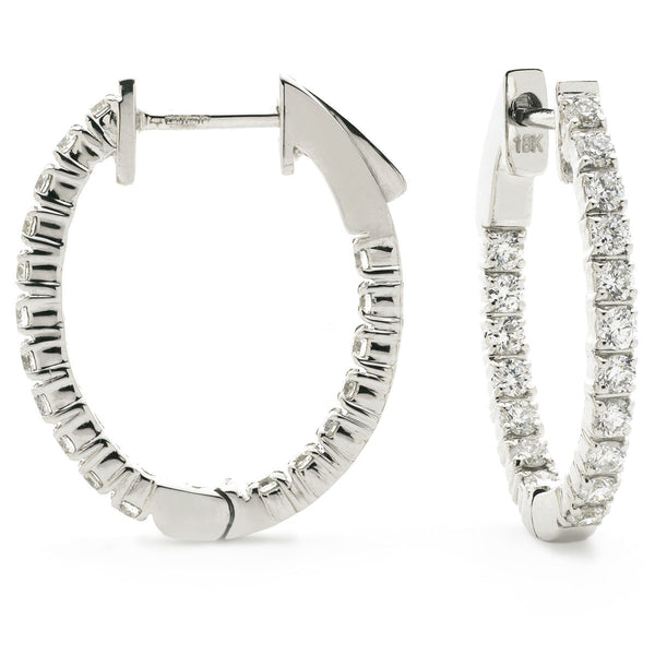 Diamond Hoop Earring Set 0.50ct - 1.75ct - Hamilton & Lewis Jewellery