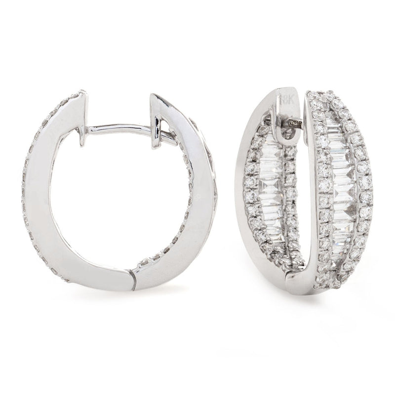 Diamond Hoop Earring Set 1.25ct - Hamilton & Lewis Jewellery